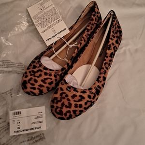 Leopard print ballet shoes